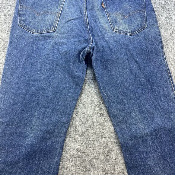 Vintage 80s Levis 549 Jeans 36x34 Made in USA Whiskering Wallet Fade Leather Tab - Picture 11 of 16